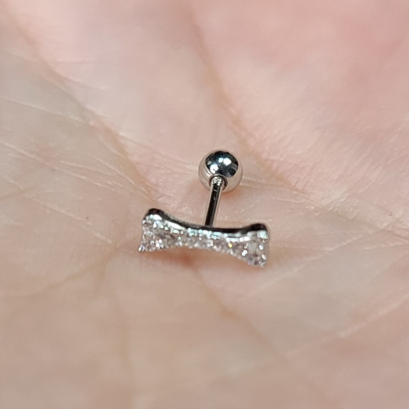 925 Sterling Silver Inlaid Zircon Dog Doggy Bone Puppy Stack - Picture 7 of 12